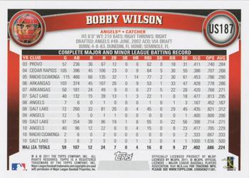 2011 Topps Update #US187 Bobby Wilson Back