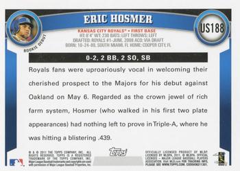 2011 Topps Update #US188 Eric Hosmer Back