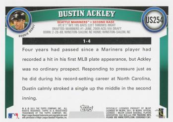 2011 Topps Update #US254 Dustin Ackley Back