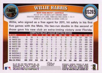 2011 Topps Update #US265 Willie Harris Back