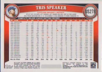 2011 Topps Update #US278 Tris Speaker Back