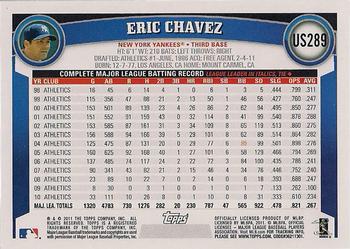 2011 Topps Update #US289 Eric Chavez Back