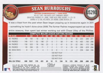 2011 Topps Update #US290 Sean Burroughs Back