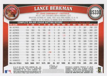2011 Topps Update #US330 Lance Berkman Back