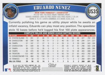 2011 Topps Update #US35 Eduardo Nunez Back