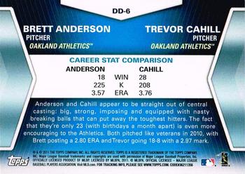 2011 Topps Update - Diamond Duos #DD-6 Brett Anderson / Trevor Cahill Back