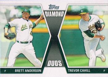 2011 Topps Update - Diamond Duos #DD-6 Brett Anderson / Trevor Cahill Front