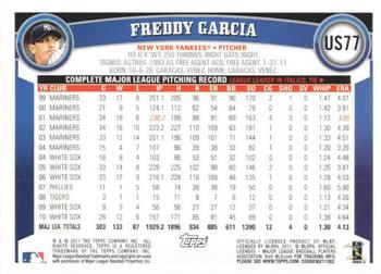 2011 Topps Update - Cognac Diamond Anniversary #US77 Freddy Garcia Back