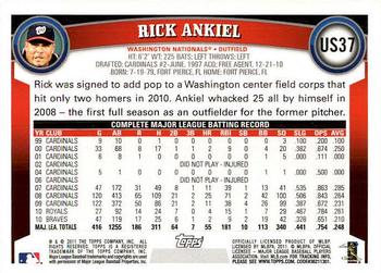 2011 Topps Update - Diamond Anniversary #US37 Rick Ankiel Back