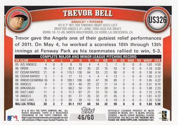 2011 Topps Update - Black #US326 Trevor Bell Back