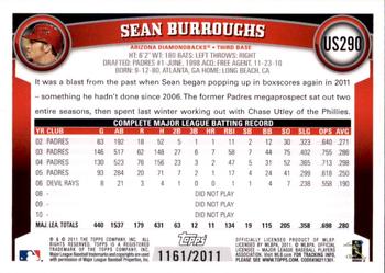 2011 Topps Update - Gold #US290 Sean Burroughs Back