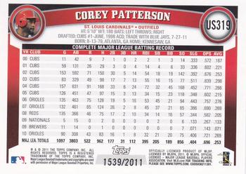 2011 Topps Update - Gold #US319 Corey Patterson Back