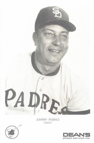1973 Dean's Photo Service San Diego Padres #NNO Johnny Podres Front