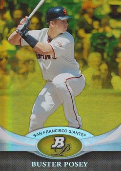 2011 Bowman Platinum - Gold #28 Buster Posey Front