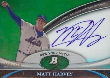 2011 Bowman Platinum - Prospect Autograph Green Refractors #BPA-MH Matt Harvey Front