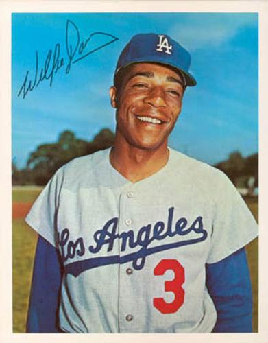 1967 Dexter Press Los Angeles Dodgers #2 Willie Davis Front