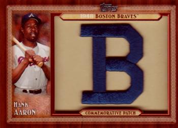 2011 Topps Update - Throwback Logo Manufactured Patch #TLMP-HA Hank Aaron Front