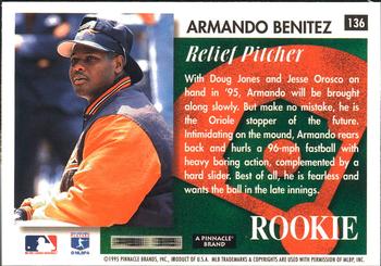 1995 Summit #136 Armando Benitez Back