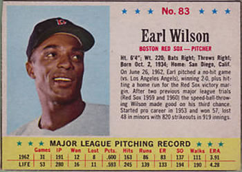 1963 Post Cereal #83 Earl Wilson Front