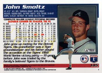 1995 Topps #145 John Smoltz Back