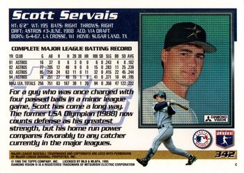 1995 Topps #342 Scott Servais Back