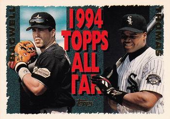 1995 Topps #384 Frank Thomas / Jeff Bagwell Front