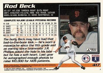 1995 Topps #417 Rod Beck Back
