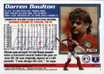 1995 Topps #477 Darren Daulton Back