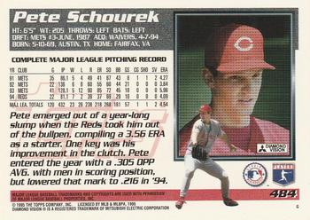 1995 Topps #484 Pete Schourek Back