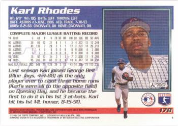 1995 Topps #178 Karl Rhodes Back
