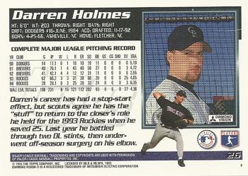 1995 Topps #26 Darren Holmes Back