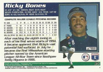1995 Topps #35 Ricky Bones Back