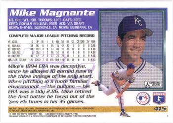 1995 Topps #415 Mike Magnante Back