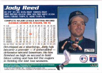 1995 Topps #418 Jody Reed Back