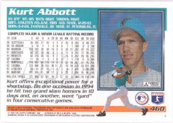 1995 Topps #460 Kurt Abbott Back