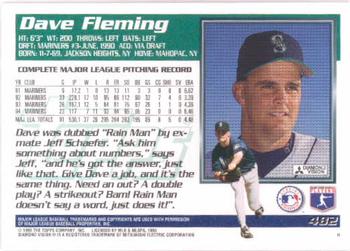 1995 Topps #482 Dave Fleming Back