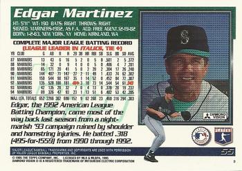 1995 Topps #55 Edgar Martinez Back
