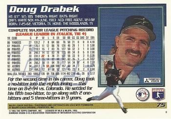 1995 Topps #75 Doug Drabek Back