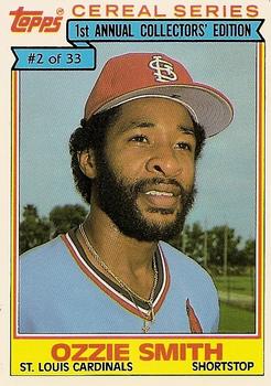 1984 Topps Cereal Series #2 Ozzie Smith Front