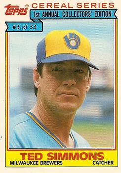 1984 Topps Cereal Series #3 Ted Simmons Front