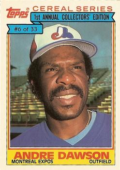 1984 Topps Cereal Series #6 Andre Dawson Front