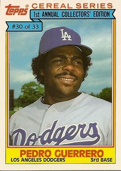 1984 Topps Cereal Series #30 Pedro Guerrero Front