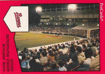 1989 ProCards Minor League Team Sets #118 Hoover Metropolitan Stadium Front
