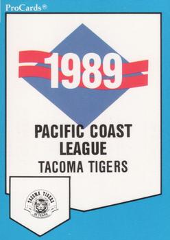1989 ProCards Minor League Team Sets #1535 Checklist Front