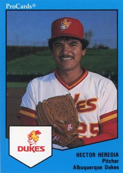 1989 ProCards Minor League Team Sets #66 Hector Heredia Front