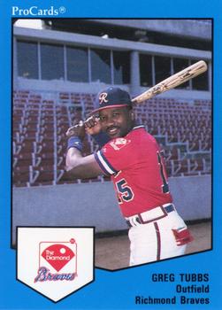 1989 ProCards Minor League Team Sets #823 Greg Tubbs Front