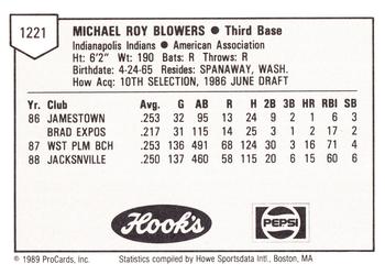1989 ProCards Minor League Team Sets #1221 Mike Blowers Back