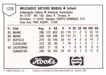 1989 ProCards Minor League Team Sets #1235 Junior Noboa Back