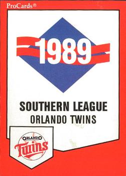 1989 ProCards Minor League Team Sets #1326 Checklist Front