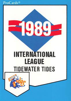 1989 ProCards Minor League Team Sets #1946 Checklist Front